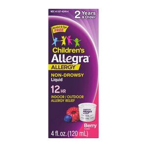 Allegra Children's 12-Hour Allergy Relief Liquid, Non-Drowsy 06/2026
